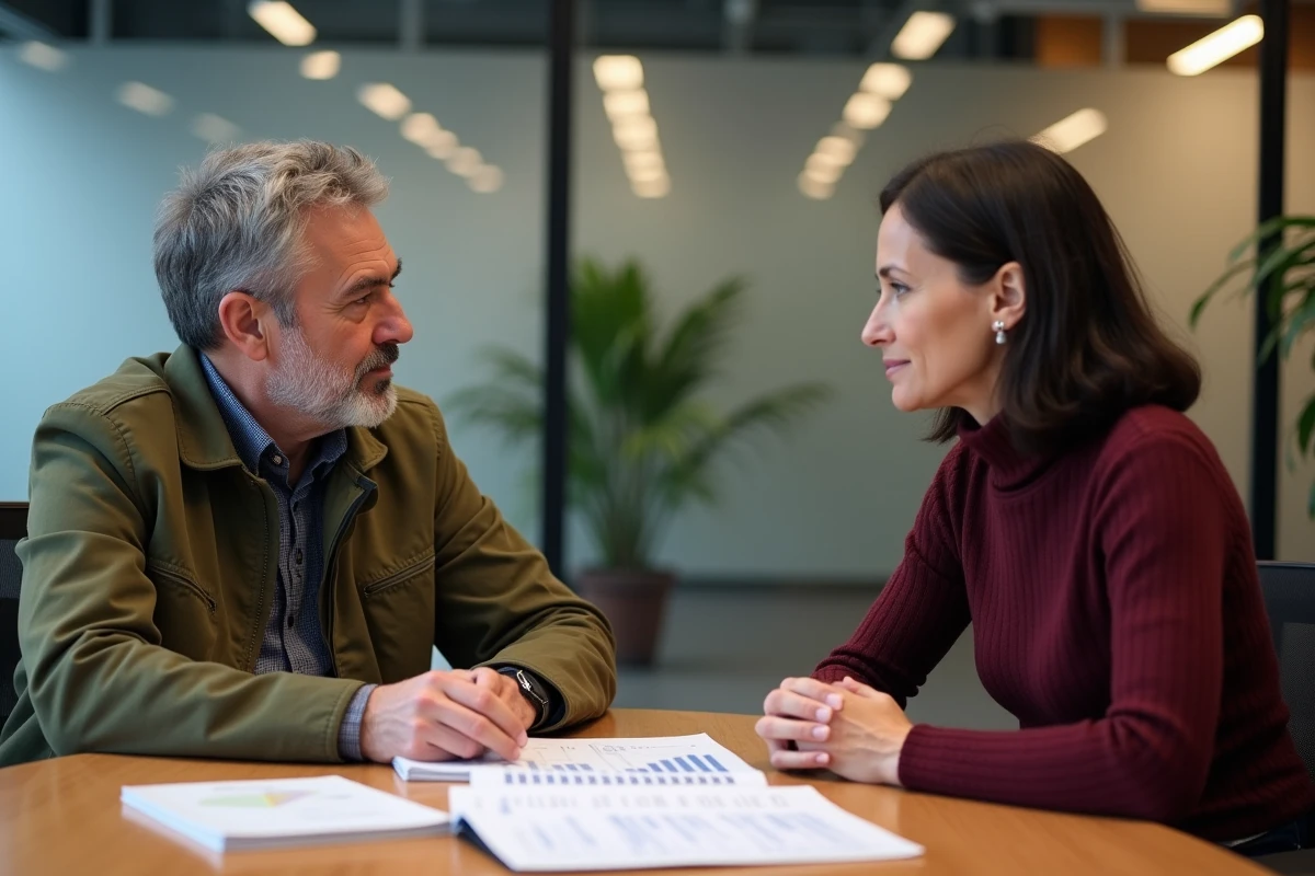 Deux enseignants-chercheurs discutant des différences de salaire entre le CNRS et l'université